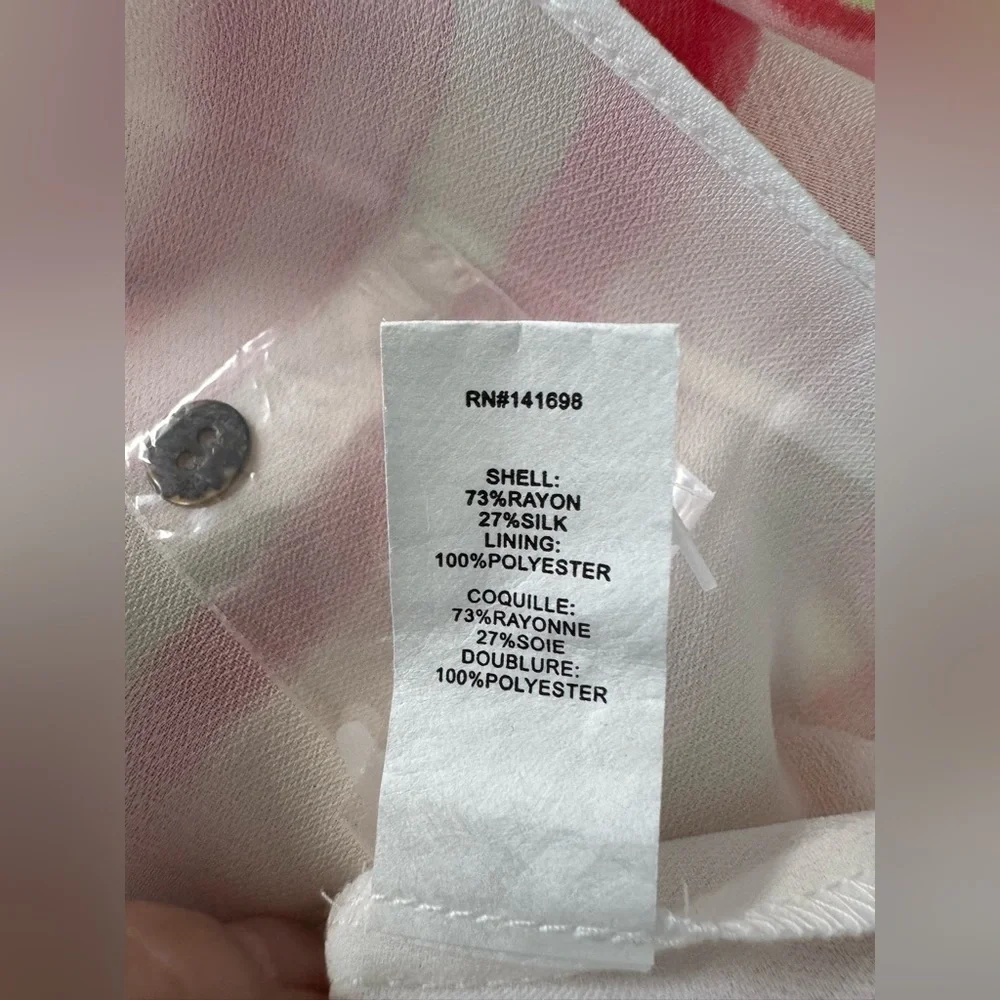 NEW WITH TAGS Ramy Brook Striped Paris Silk Chiffon Sleeveless Minidress~ Med - Picture 13 of 13